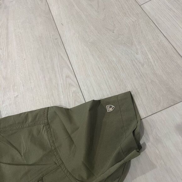 Kuhl Shirt Mens Green Stealth Button Snap Short Sleeve Lightweight Outdoors size - Picture 4 of 7